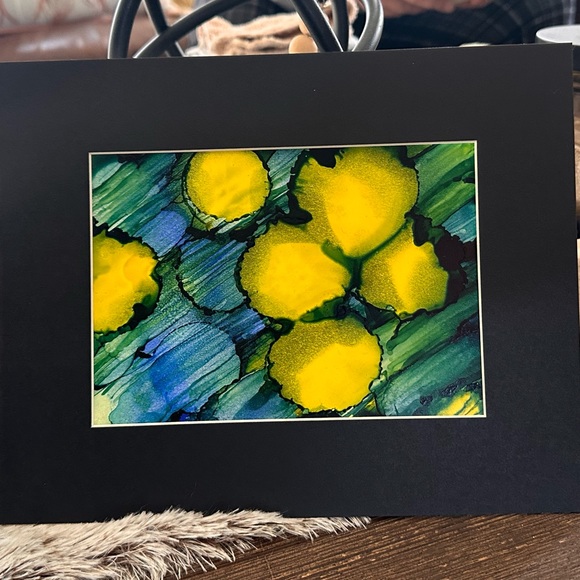 Hand crafted original abstract alcohol ink wall decor painting - Picture 6 of 13